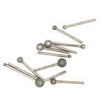 Preamer 12 Pcs 1/8" Shank Diamond Tipped Coated Mount Point Rotary Grinding Head Jewelry Lapidary Burr 4-12MM Head