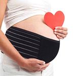 Belly Band for Pregnancy Maternity Belt Pregnancy Support Belt Bump Band Abdominal Brace Belt - Relieve Lower Back , Pelvic and Hip Pain ( Breathable / Adjustable ) (Black)