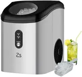 Zstar Nugget Ice Maker Countertop, 35.5Lbs/24H, Portable Ice Machine with Ice Scoop, Rapid Ice Making in 6-8min, Self-Auto-Cleaning & Timer Function, 45db, Chewable Pellet Ice Maker with Ice Basket