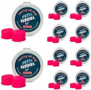 PUTTY BUDDIES Floating Earplugs 10-Pair Pack - Soft Silicone Ear Plugs for Swimming & Bathing - Invented by Physician - Keep Water Out - Premium Swimming Earplugs - Doctor Recommended (Hot Pink)