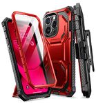 i-Blason Armorbox Designed for iPhone 14 Pro Case 6.1 inch (2022 Release) with Kickstand & Belt Clip Holster, Full Body Protective Bumper Case with Built-in Screen Protector