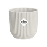 elho Vibes Fold Round Mini 9-100% recyclable Flower Pot - Indoor plant pot - Ø 9.3 x H 8.8 cm - White/Silky White