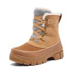 Sorel Women's Tivoli V Waterproof Winter Boot, Tawny Buff/Velvet Tan, 8.5