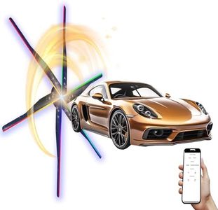 YSTEROKS 6-Blade 3D Hologram Fan 40in(100cm) HD LED Transparent Spinning Projector Display, Large Holographic 3D Projection for Commercial, Event Spaces, and Multi-Unit Connections