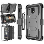 Njjex Galaxy J3 Orbit Case, for Samsung J3 2018/J3 Eclipse 2/J3 Achieve/Express Prime 3/Amp Prime 3/J3 Prime 2/J3 Emerge/J3 V 3rd Gen/J3 Aura/J3 Star Case, Holster Swivel Belt Clip Phone Cover - Grey