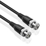 TNP SDI Cable Connectors RG6 Coaxial Cable Male to Male - Heavy Shielding, BNC to BNC Cord Connectors, HD SDI BNC Cable, Long Cable Cord, 75 Ohm Cable, 3FT