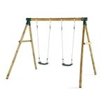 Plum Marmoset Wooden Garden Double Swing Set