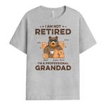 Personal Chic Personalised I Am A Professional Grandad, Grandma T-Shirt - Personalised Gift for Fathers, Mothers for Father's Day, Mother's Day, Christmas, Birthday (Sport Grey, Model #1)