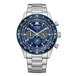 CITIZEN Stainless Steel Analog Blue Dial Men Watch-Ca4554-84L, Silver Band