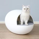 HONEY CARE Automatic Self-Cleaning Cat Litter Box, No More Scooping & Dust-Free Cat Littler Box for Multiple Cats White