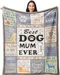 Yesbird Dog Mum Gifts, Dog Mum Gifts for Women, Dog Lovers Gifts for Women, Best Dog Mum Gifts, Dog Gifts for Women, Gifts for Dog Lovers, Dog Owner Gifts, Dog Themed Gifts for Women Blanket 150X130CM