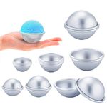 Bath Molds,18 Pack 3 Sizes Metal Bath Bomb Moulds Ball Shape Cake Candle Crafting Moulds Aluminium Bath Bomb Mold Set for DIY Handmade Soaps