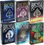 Bicycle Playing Cards 6 Deck Collector's Bundle | Bicycle Stargazer New Moon | Stargazer Observatory | Stargazer Nebula | Bicycle Stargazer | Bicycle Stargazer Sunspot | Bicycle Asteroid