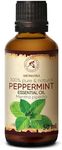 Peppermint Essential Oil 50ml - 100% Pure & Natural - Mentha Piperita - Mint Essential Oils for Aromatherapy - Body - Hair Growth - Diffusers - Home - Mentol oil for Sauna - Bath - Calming - Candle