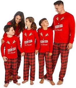 Kids Essentials Family Matching Christmas Pyjamas Mens Ladies Boys Girls Chill Out (Christmas, Mens Medium)