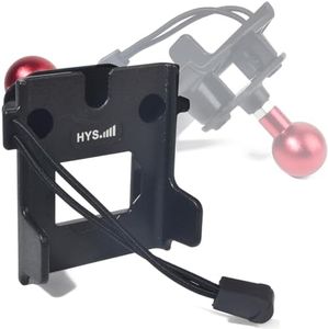 HYS Walkie Talkie Belt Clip Holder - 1in Aluminum Ball Mount, Secure 2-Way Radio Scanner Mount with Belt Clip & Round Knob for Uniden Motorola Midland Cobra Baofeng