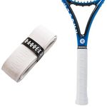 Raquex Enhance Replacement Racket Grip: Tennis Grip, Badminton, Squash Grip Tape, Padel, Pickleball. 14 Colours. Premium, Self-Adhesive Tennis Racquet Grip with Finishing Tape (White, 1 Grip)