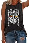 CONMEN Womens Summer Tee Shirt Country Music Graphic Tee Shirt Summer Sleeveless Loose Blouse Tops