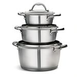 Tramontina 6 Pc Stainless Steel Stackable Cookware Set, 80154/547DS