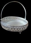 Arham hanwork collection German Silver Round Flower Basket For Pooja/Decor Size : 10" Inches Weight - 450 Grams Cast Iron