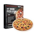 Royal Gourmet 14" Round Cordierite Pizza Stone for Oven or Grill, Thermal Shock Resistant Baking Stone, KS1401