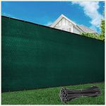 ColourTree 2nd Generation 6' x 50' Green Fence Privacy Screen Windscreen, Commercial Grade 170 GSM Heavy Duty, We Make Custom Size