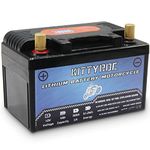 KITTYROC 12V Lithium Motorcycle Battery 4Ah 300A, LiFePO4 Battery with Smart BMS, Replacement ATV, UTV, Motorcycle, Lawn Mower, Jet Ski, Snowmobile, 4 Wheeler, Tractor, Scooter and Generator Battery