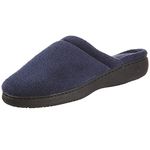 Isotoner Women's Terry Slip on Clog Slipper with Memory Foam for Indoor/Outdoor Comfort, Heather Grey Flower, 5 UK