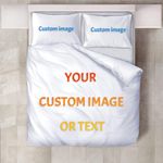 Custom Bedding Set: Personalized Duvet & Pillowcase with Your Photo/Text/Logo - Sizes for Single, Double, King, Super King - 3D Printed Decor for All Seasons, Ideal for family, couple, children