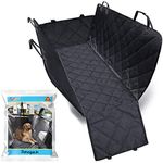 PetVogue Polyester Waterproof Pet Seat Cover Car Seat Cover For Pets- Scratch Proof & Nonslip Backing & Hammock, Quilted, Padded, Durable Pet Seat Covers For Suv, Sedan, Hatchback Cars, Black