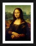 Decoratus� Monalisa- A famous painting by Leonardo-Da-Vinci. Wall D�cor Frame. Matt Satin Print with MDF & 2"PS Black Frame. Size-16"x21"