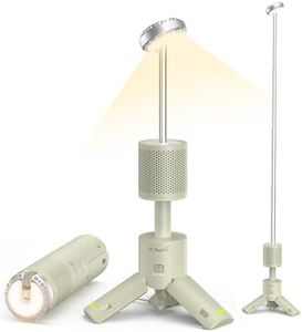 Camping Lights Telescopic and Collapsible, 10000mAh Rechargeable Camping Lantern with Magnetic Base, Portable Camping Lamp, IPX7 Waterproof Flashlights for Camping, Outages, Emergency, Hiking, Beige