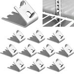 920158 Freezer Shelf Clip,Stainless Steel Shelf Clip for Refrigerator,Freezer Cooler Shelf Support,Replacement Shelf Square Buckles Clips (10)