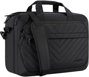 17 Inch Laptop Bag, VANKEAN TSA Friendly Expandable Briefcase for Women Men Fashion, Waterproof Computer Bag with RFID Pocket, Work Bag for Women Messenger bags for Bussiness/Travel/College, Black