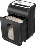 VidaTeco Cross-Cut Paper Shredder for Home Use, Heavy Duty 15-Sheet Shreds Paper/Card Office Shredder, Security Level P-4 Jam Proof System 20L Pullout Basket and Wheels