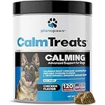 Calm Treats - Safe Calming Treats for Dogs - Dog Anxiety Relief - Calming Aid - May Help with Separation Anxiety - Motion Sickness - Storms - Fireworks - Chewing - Barking - Stress - 120 Count