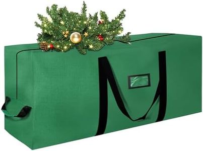 Christmas Tree Storage Bag 9 Ft, Tree Bags for Storage 9 Foot Christmas Tree Bag Storage Box - Strong, Extra Large, Waterproof, Reinforced Handles, Dual Zippers, Wide Opening Green Xmas Tree bag