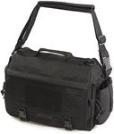 Highland Tactical Tactical Messenger Bag, Black, 12 Inch