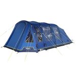 Berghaus Adhara 700XL Nightfall Air Tent for 7 People with Darkened Bedrooms, Living Area & Sewn In Groundsheet, 7 Man, Easy to Pitch, Large and Spacious, Family Camping & Festivals, 6000mm HH (Blue)