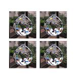 eshoppee Glass Sun Catcher Positive Energy Reiki Feng Shui Lamp Prism Rainbow Crystal Ball, 40 mm-4 Pieces