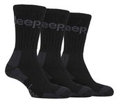 3 Pairs Mens Luxury Black Jeep Terrain Walking Socks Size 6-11 Uk 39-45 Eur