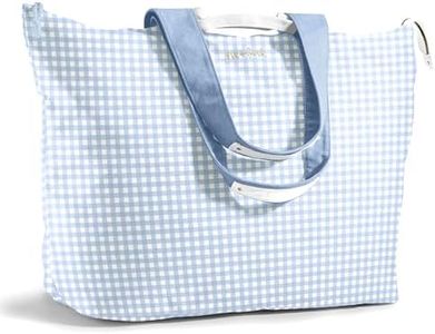 Fit & Fresh XL Beach Tote Bag for Women – Extra Large Travel Tote with Zipper & Pockets, Oversized Canvas Pool Bag, Weekender Carry-On for Beach, Travel & Family Essentials