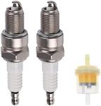ZAMDOE F7TC Spark Plug for Honda GX120 GX160 GX200 GX240 GX270 GX340 GX390 GCV520 GCV530 GX610 Engines Lawn Mower Tractor Rototiller, with Fuel Filter