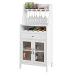 SoBuy® FSB24-W, Kitchen Dining Room Storage Cabinet Cupboard Sideboard Wine Rack Wine Cabinet