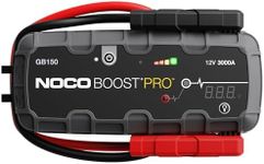 NOCO Boost Pro GB150 3000A UltraSafe Car Jump Starter, Jump Starter Power Pack, 12V Battery Booster, Portable Powerbank Charger, and Jump Leads for up to 9.0-Liter Petrol and 7.0-Liter Diesel Engines