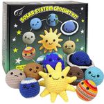 Needzo Solar System Crochet Kit, Outer Space Amigurumi for Beginners, All Supplies Included, Step-by-Step Video Tutorials