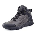 Bacca Bucci Mens Alpine High Ankle 6 Inches Riding Boots For Mountaineering Backpacking Hiking & Trekking Boot|Mild Waterproof Protection With Turbo Insole Technology- Grey, Size Uk10
