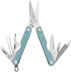 LEATHERMAN Micra – Stainless Steel Multi-Tool for Your Keyring, with Spring Scissors and 9 Other Utensils for Everyday Use, Casing in Arctic