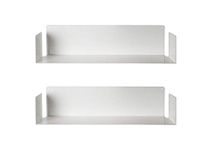 TEEbooks - Bookshelves - Set of 2 - 60x15x15cm - STEEL - WHITE