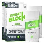 SweatBlock Clinical Strength Wipes (2 boxes) + SweatBlock Deodorant (2 Sticks)
